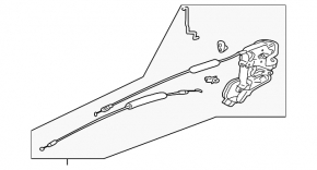 Mitsubishi Galant 04-12 rear right door lock
