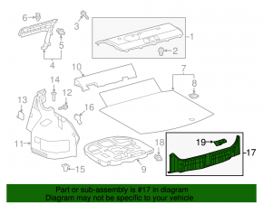 Trunk opening trim Toyota Camry v70 18-18