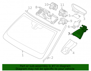 BMW X2 F39 18-23 lane keeping camera on the windshield