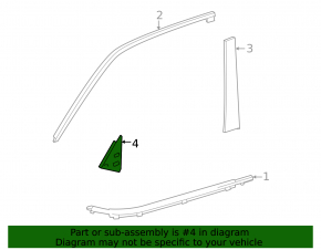 Triangle plug for the front right door of a Lexus LX 22-26