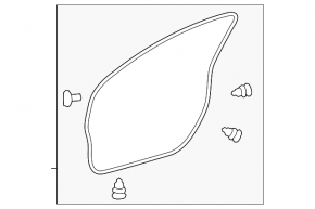 Lexus UX200 UX250h 19-24 Front Left Door Seal