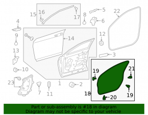 Front left door seal Lexus UX200 UX250h 19-