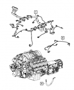 Wiring under the hood Dodge Durango 12-12 5.7