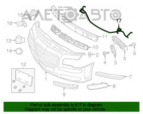 Wiring front bumper for parking sensors Chrysler 300 11-14 prerest