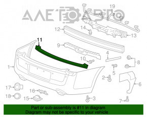 Molding rear bumper Chrysler 300 11-14 prerest chrome
