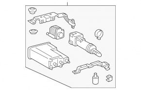 Lexus ES300h 13-18 carbon canister absorber assembly