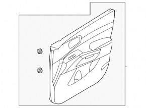 Door trim panel front right Kia Sorento 21-24 HEV, PHEV black with gray