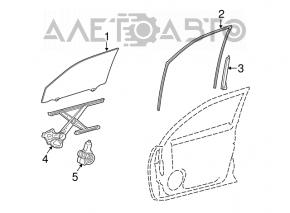 Front left window lift motor for Toyota Highlander 2013