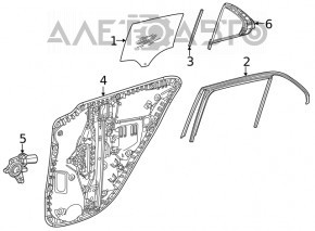 Rear left window lift motor for Mercedes H247 GLA 20-26