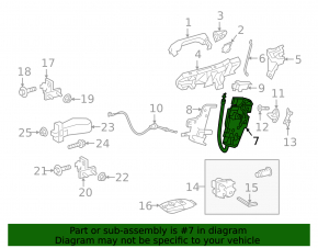 Front left door lock Mercedes A-class V177 19-22