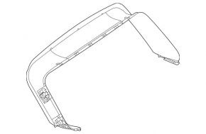 Upper trim of the trunk door Mercedes X167 GLS 450 580 20-23 dark gray