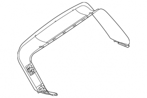 Upper trim of the trunk door Mercedes X167 GLS 450 580 20-23 dark gray, broken guides, scratches