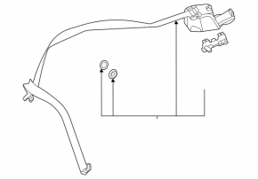 Seat belt rear left Mercedes W167 GLE 350 450 20-23 beige