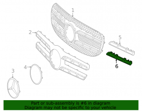 Lower left grille molding for Mercedes X167 GLS 450 580 20-23