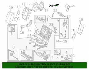 Seat runner plug 2nd row left front left Mercedes W167 GLE 350 450 20-26 black