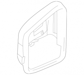 Left side mirror assembly for Mercedes W221 07-09, 9+8 pins, auto-dimming, turn signal, silver, broken housing