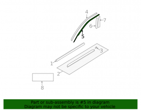 Upper front left door molding for Mazda6 03-08