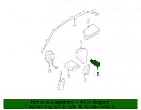 Front right airbag sensor for Mazda6 03-05