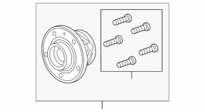 Rear right hub Chevrolet Malibu 16-25 without two studs