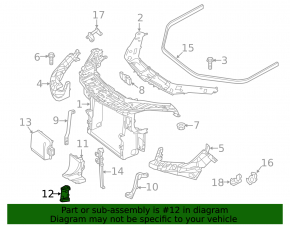 Lower left radiator duct for Mercedes GLS-class X166 13-19 (foam plastic)