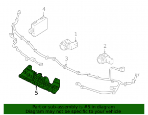 Foot operated trunk opening sensor Volvo V90 17-20 usa T5, T6 complete with bracket