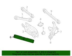 Rear right longitudinal control arm BMW 335i e92 07-13