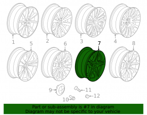Wheel disk R19 467 style BMW 5 F10 09-16 8.5x19
