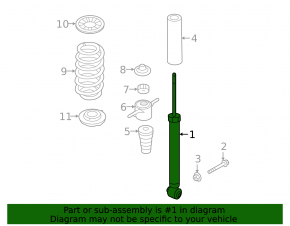 Shock absorber rear left Hyundai Ioniq 17-22 HEV