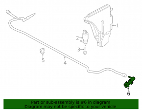 Right headlight washer nozzle for BMW 6 F06 F12 12-18