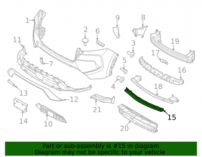 Lower front bumper absorber for Nissan Rogue 24-26 JP built