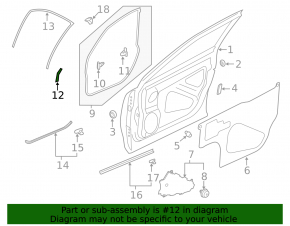 Right side mirror cap for Subaru Forester 19-24