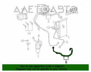 Air Conditioner Compressor Heater Tube Chrysler 200 11-14