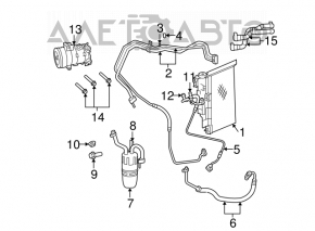 Air Conditioner Compressor Heater Tube Chrysler 200 11-14