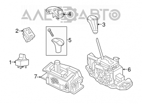 Gearbox shifter Dodge Challenger 15-23 rest