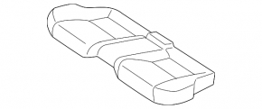 Rear row of seats 2 row Lexus IS250 IS350 06-13 leather black