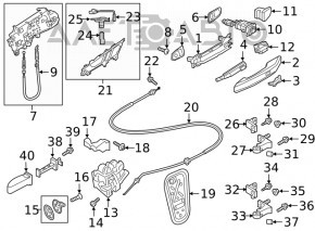 Front right inner door panel Audi Q5 80A 18-24