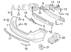 Rear bumper lip Kia Optima 11-13 prerest hybrid
