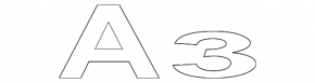 Emblem inscription A3 trunk lid Audi A3 8V 15-20