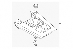 Center console trim with cup holders complete Audi A3 8V 15-17 with Start-Stop and Premium Audio
