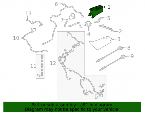Carbon canister absorber assembly for Audi A4 B9 17-25 2.0T