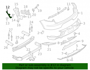 Rear bumper arch extension right Porsche Macan 15-