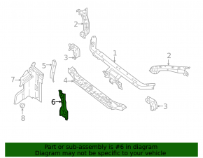 Nissan Sentra 13-19 1.8 hood latch plate