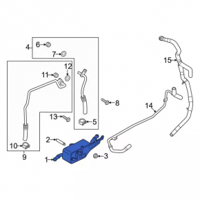 Oil cooler automatic transmission Ford Edge 19- 2.0T type 2
