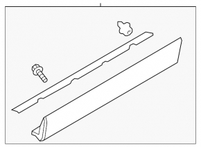 Mazda CX-9 16-23 matte lower rear right door trim