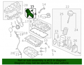 Timing belt guard VW Passat b7 12-15 USA 2.0 TDI outer, large