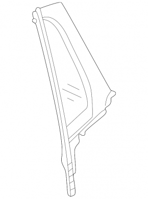 Door glass triangle with seal rear left Volkswagen ID.4 21-23 tinted