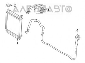 Additional radiator support water upper BMW 5 G30 17-23 rubber