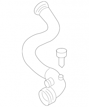 Lower right cooling hose BMW X3 E83 03-10 X3