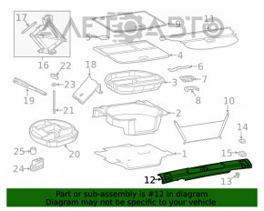 Jeep Cherokee KL 14-18 trunk opening trim, black
