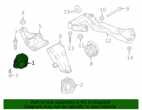 Right engine mount for BMW 3 F30 12-18